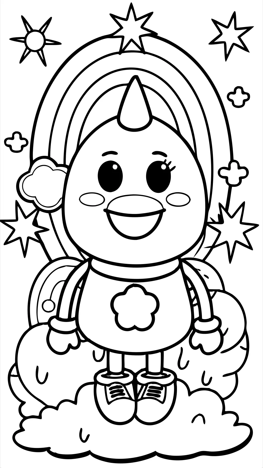 rainbow friends yellow coloring pages